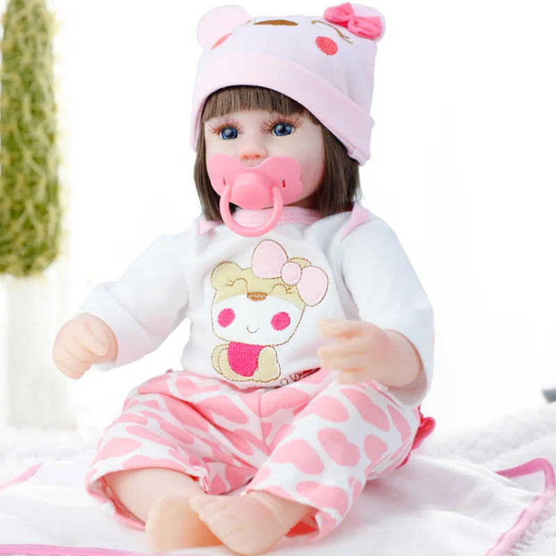 Силиконовая кукла реборн 42 см Реалистичная младенец для девочек на день рождения