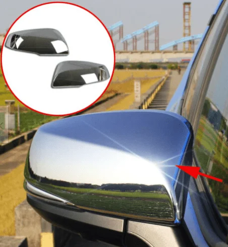 

2PCS ABS Carbon Fiber Chrome Car Side Rear view Back Mirror Cover Cap Trim For Toyota RAV4 RAV 4 XA50 2019 2020 2021 Cap Cover