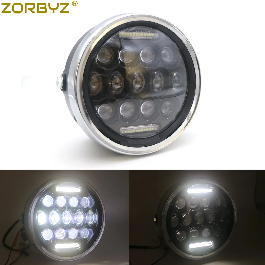 ZORBYZ мотоцикл 7 ''светодиодные круглые модифицированные фары с DRL для Honda GN125 CG125