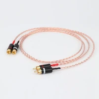 hi end 3cu occ rca cable hifi audio rca to rca male to male audio cable gold plated rca audio extension cable