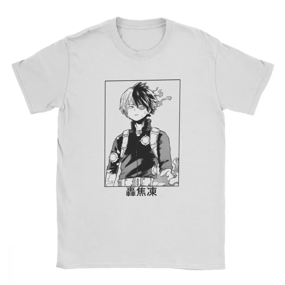 Todoroki Shoto My Hero моя Академия футболки для мужчин Boku No Топ японское аниме хлопковая