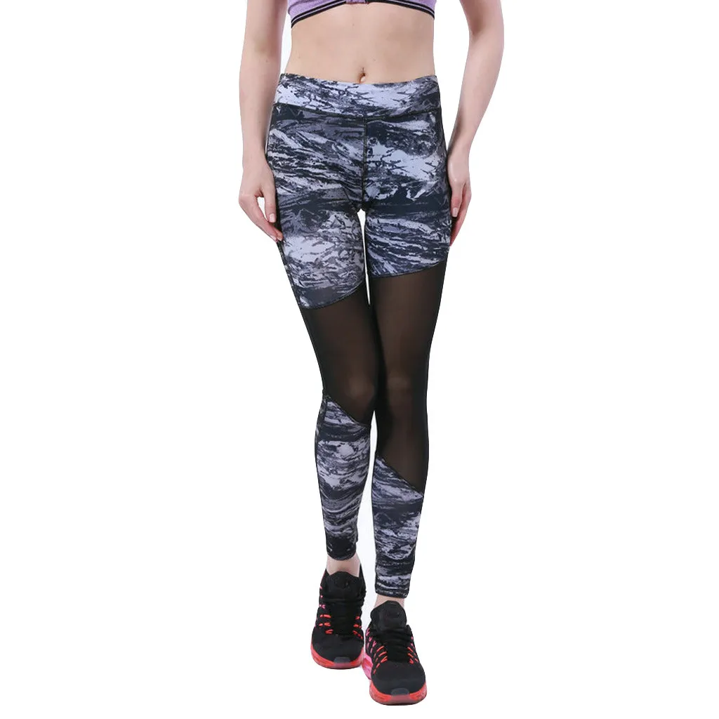 Спортивные Леггинсы для женщин штаны йоги модные спортивные брюки с цифровым