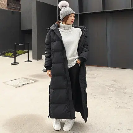 

jacket padded Korean version loose and thickened, ankle lengthened, over knee long down cotton padded jacket for women
