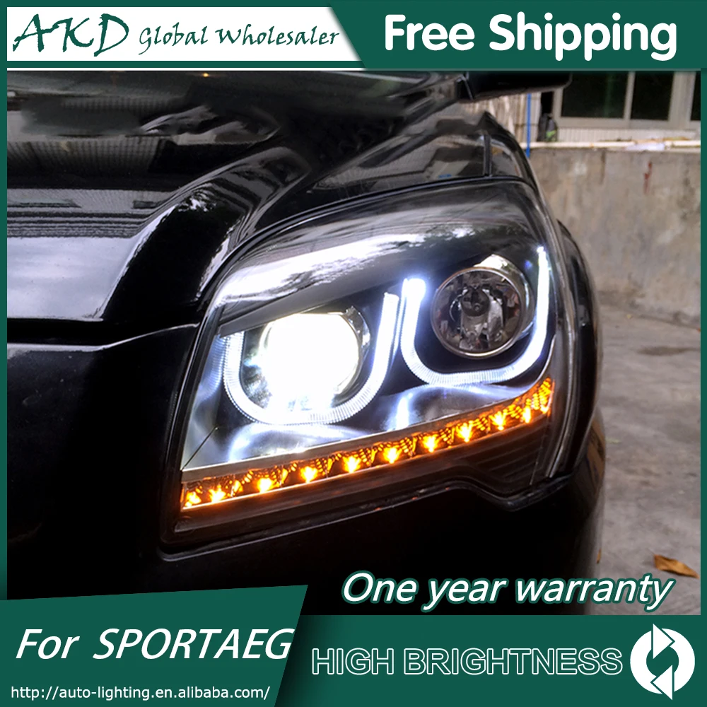 Фары для KIA Sportage 2007-2013 DRL дневные ходовые огни головная лампа светодиодный Биксеноновая лампа Противотуманные фары тюнинг автомобильные аксессуары
