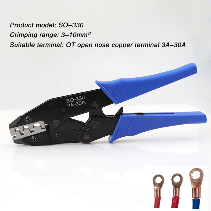 

SO-330 Crimping Pliers Self-adjusting OT Open Nose Copper Terminal 3A-30A 3-10mm² Crimper Tool Crimp Plier High Precision