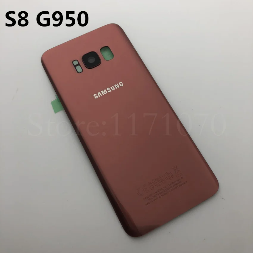 S8 pink S8+ крышка батареи для samsung Galaxy S8 plus G955 G955F SM-G955F G955FD S8 G950 G950F задняя крышка корпуса+ Замена объектива камеры - Цвет: S8 pink