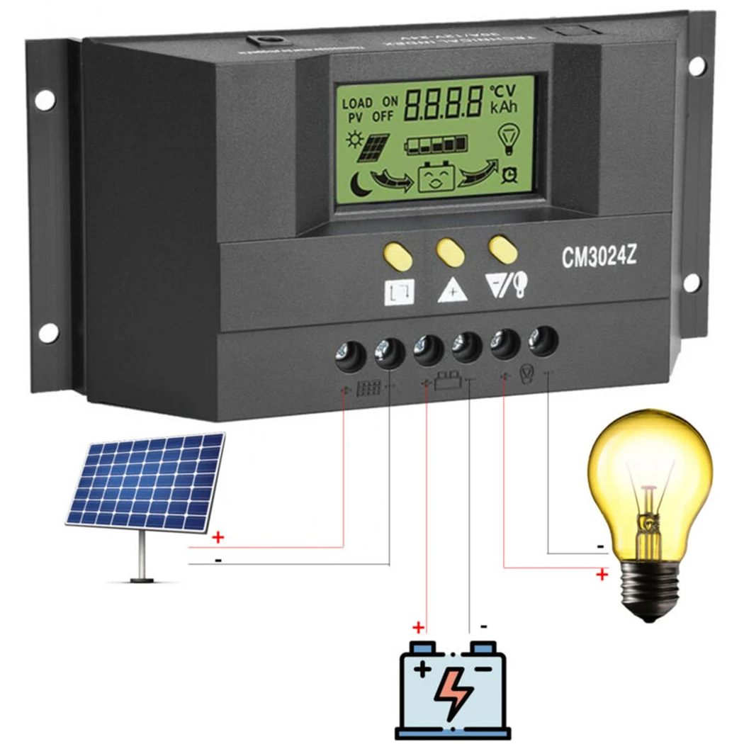 

ABS Solar controller Plug In PWM Genetator Charge Mode 30A Electrical Supplies New Durable