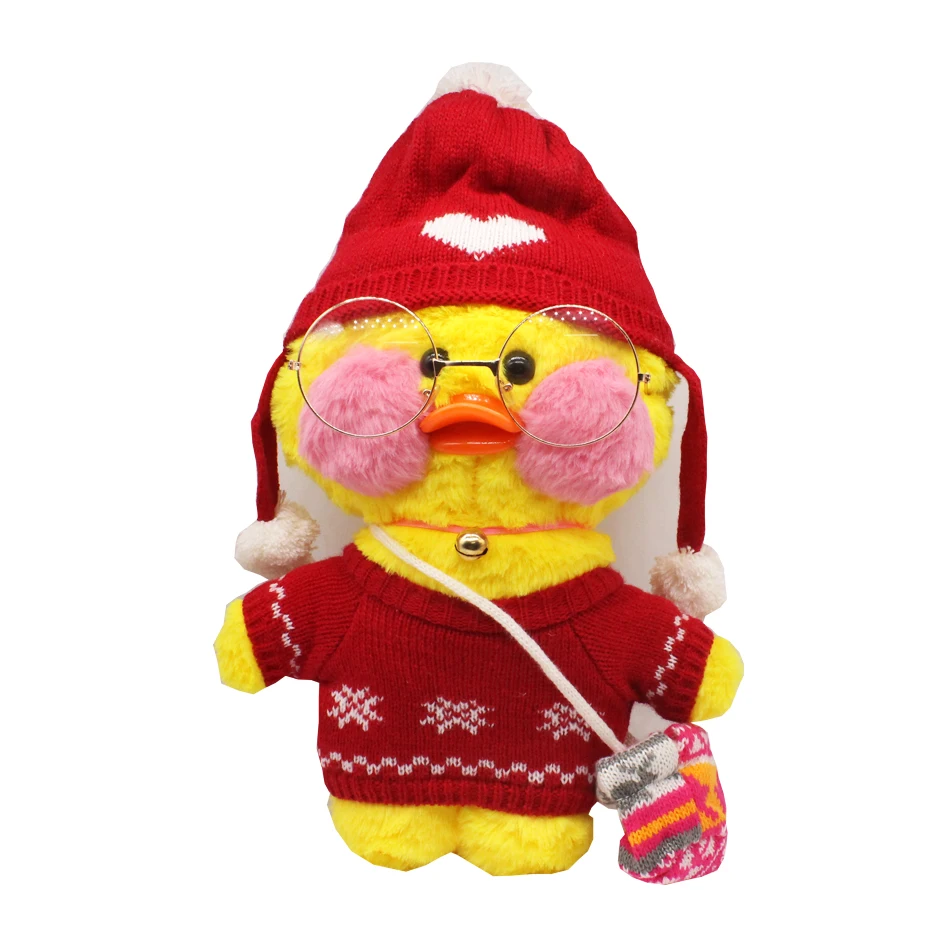 

31cm White LaLafanfan Cafe Duck Plush Toy Cartoon Cute Duck Stuffed Doll Soft Animal Dolls Kids Toys Birthday Gifts For Children