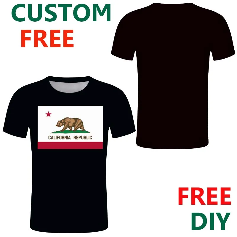 _ Мужская футболка под заказ с мультяшным медведем Лос-Анджелесом Сакраменто