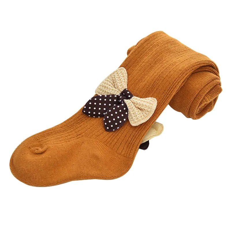 Детские трикотажные хлопковые колготки леггинсы с бантом | Мать и ребенок