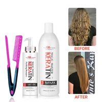 without formalin 1000ml magic master keratin treatment300ml purifying shampoo straighten frizzy hair got free red comb