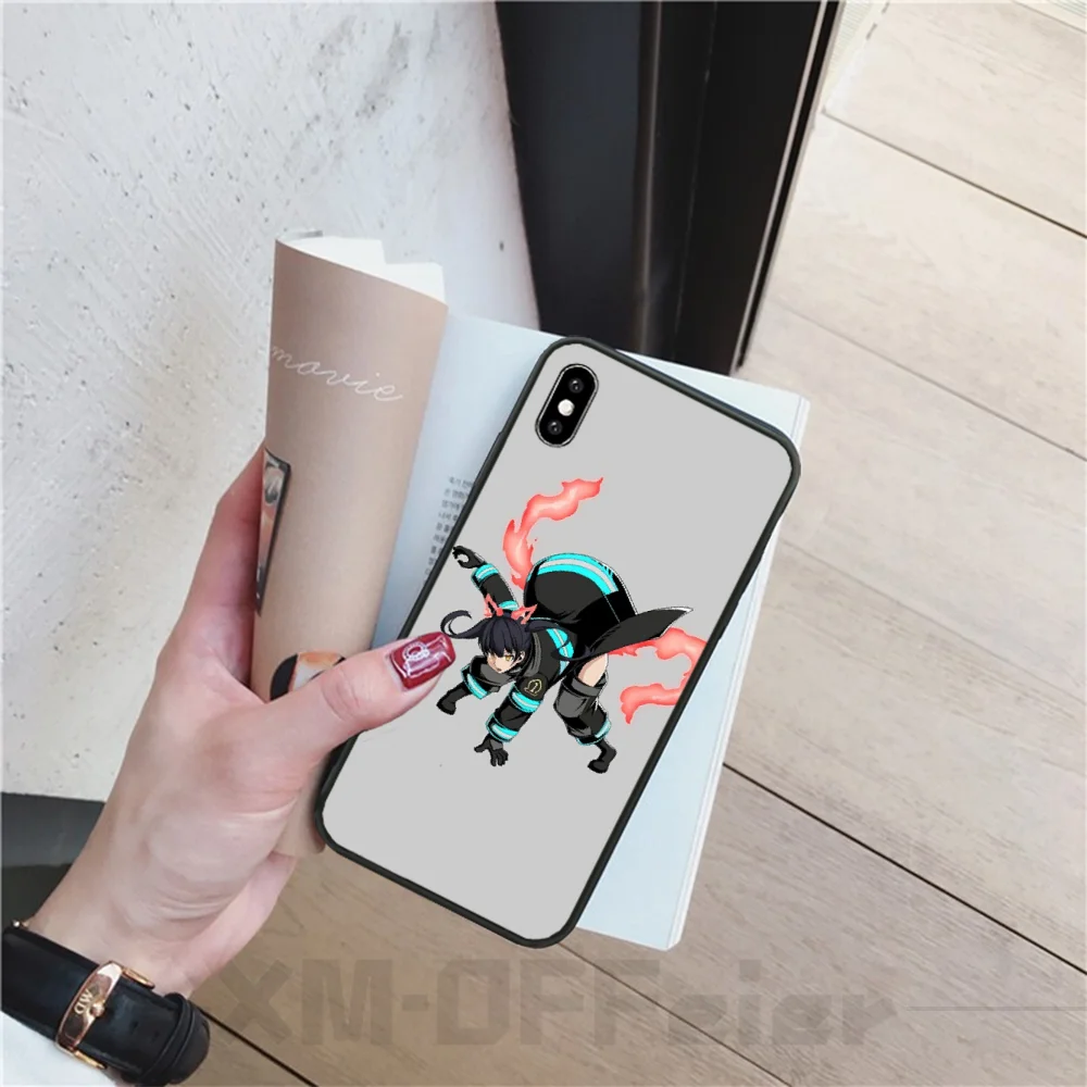 Reayou Fire Force Black Soft Shell Phone Case Capa for iPhone 11 pro XS MAX 8 7 6 6S Plus X 5 5S SE XR cover | Мобильные телефоны и