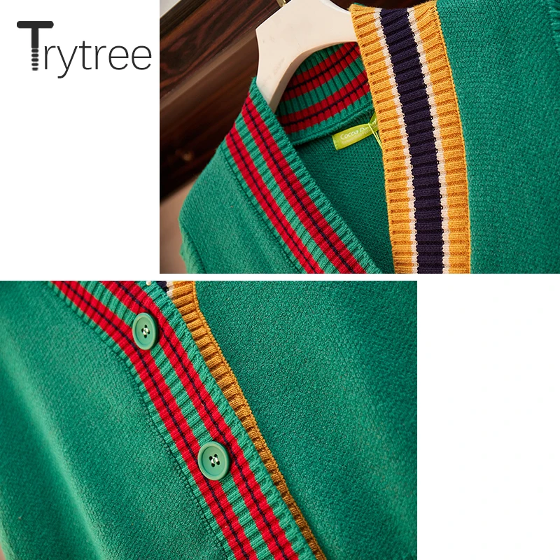 Trytree Осень Зима Женский комплект из двух предметов Повседневный воротник Питер Пэн оборки расклешенный рукав блузка+ жилет вязаные пуговицы комплект из 2 предметов