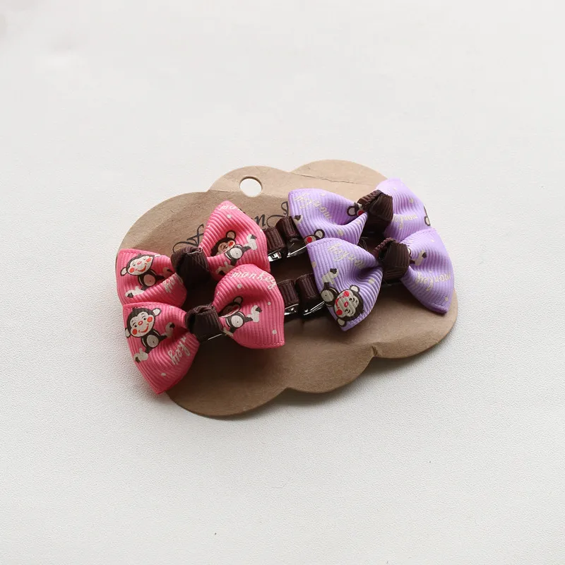 4 шт./лот дизайн Grosgrain Baby Маленький бант шпильки для волос для девочек аксессуары для детей заколки для волос мини головные уборы