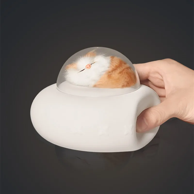 

LED Night Light Touch Sensor 7 Colors Dimmable Timer USB Rechargeable Silicone Spaceship Bedside Lamp for Children Baby Kids