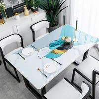 high end odorless pvc imitation marble tablecloths waterproof heat resistant dining table mat parety table decoration cover