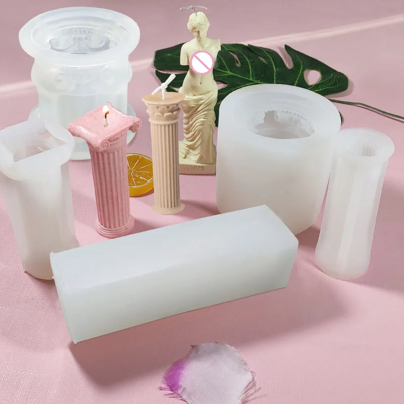 Римская колонна силиконовая форма для свеч пресс формы &quotсделай сам&quot Богиня