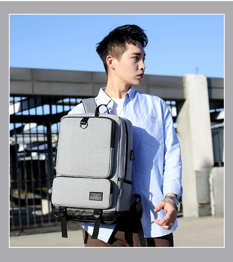 

Travel Backpack Men's Backpack Business USB Computer Bags Large Capacity Trend Fashion Simple Waterproof Outdoor Teenage Bag