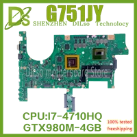 kefu g751jy motherboard for asus rog g751j g751jl g751jt g751jm laptop mainboard with i7 4720hqi7 4710hq cpu gtx980m 4gb test
