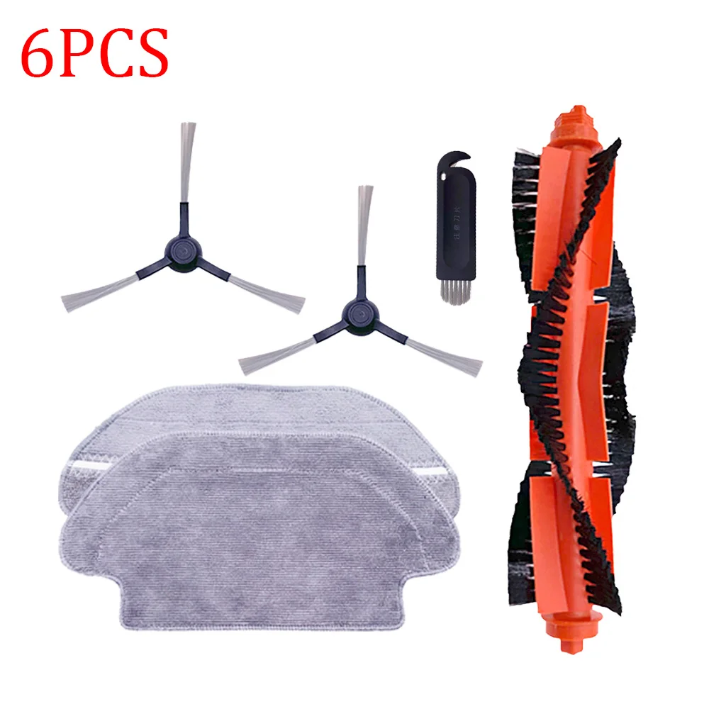 6pcs Side Brushes/Mop Cloth/Cleaning Tool/Roller Brush Kit for Xiaomi STYJ02YM Robot Vacuum Cleaner Parts | Бытовая техника