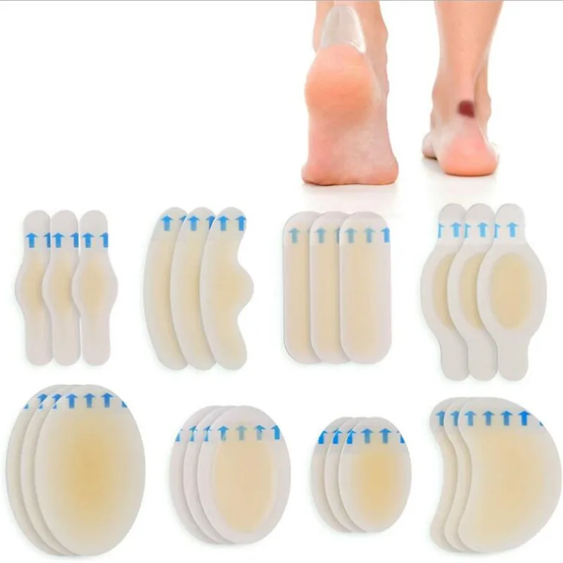 

6pcs/set Adhesive Hydrocolloid Gel Blister Plaster Heel Anti-wearing Heel Sticker Pedicure Patch Plaster Foot Care Tools