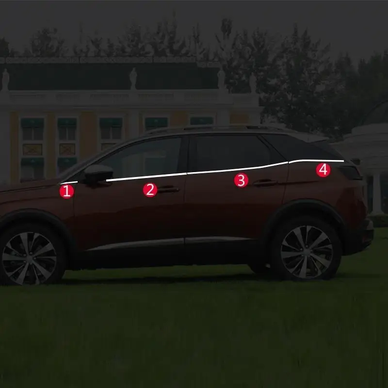 MODEL F Автомобильная дверная ручка на выходе кондиционера, автомобильные декоративные модифицированные аксессуары для стайлинга автомобилей, стикер полосы 19 для peugeot 4008 - Цвет: MODEL F