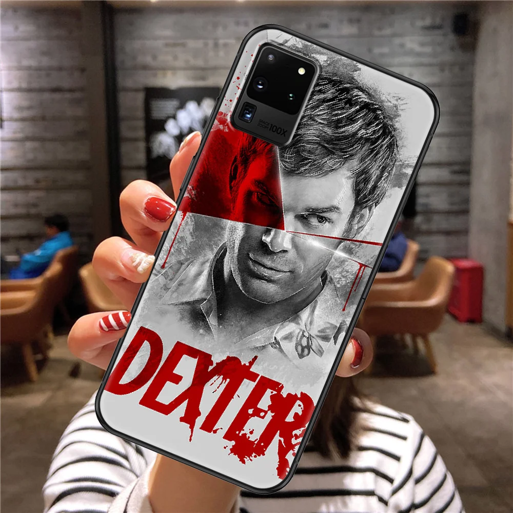 Чехол для телефона Dexter TV Samsung Galaxy Note 4 8 9 10 20 S8 S9 S10 S10E S20 Plus UITRA Ультра черный