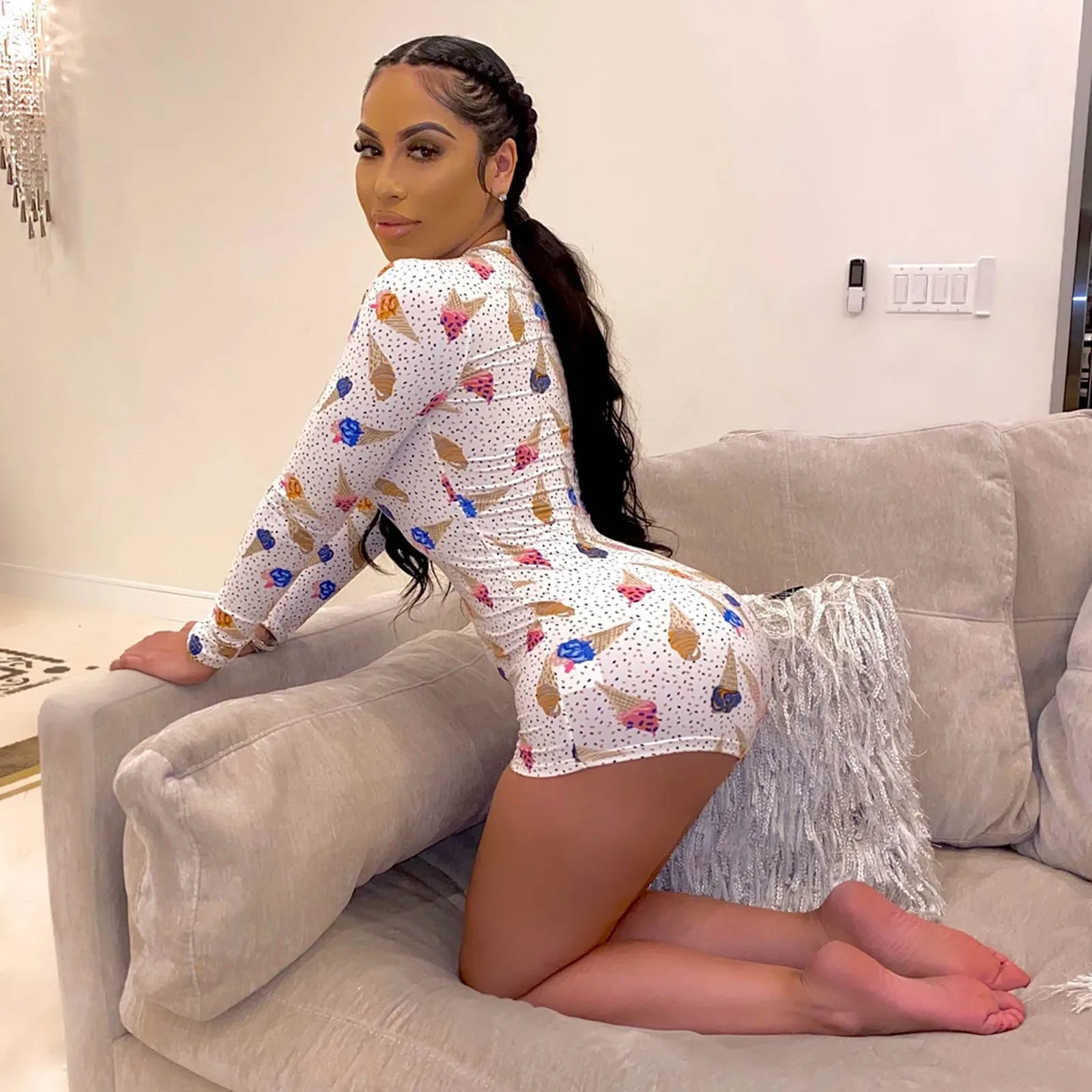 

onsies pajamas woman Ladies' Home Service Nightwear Sleepwear Fashion Comfortable Jumpsuit combinaison pyjama femme Without mask