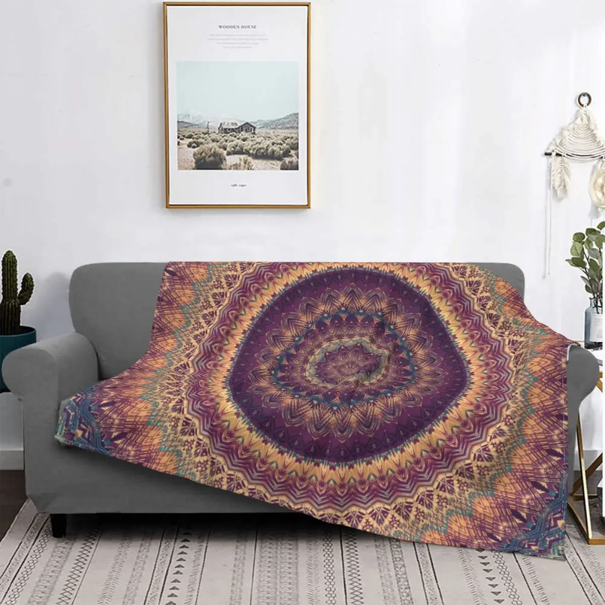 

Mandala Blanket Gypsy Hippy Boho Plush Warm Ultra-soft Flannel Fleece Throw Blankets For Bedspread Bed Bedroom Cover Gift Outlet