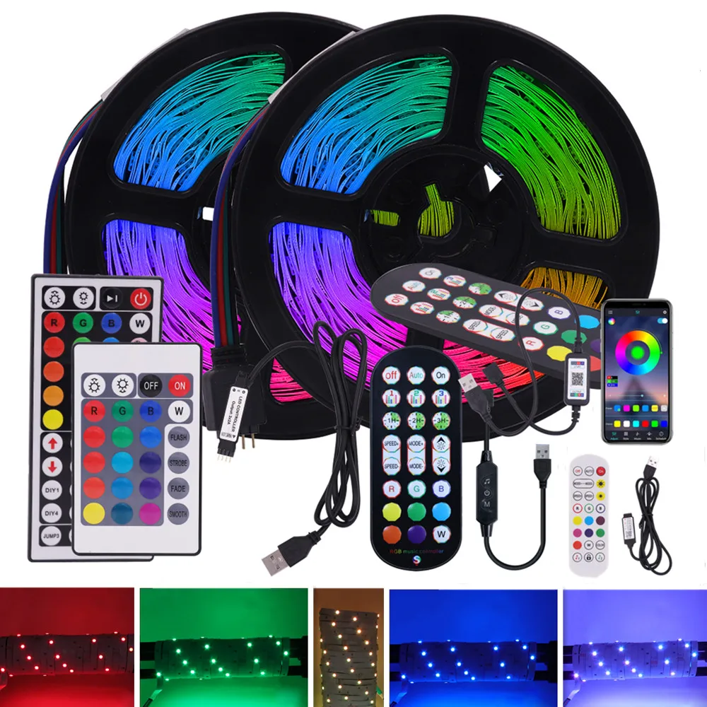 Светодиодная ленсветильник RGB 5050 5 в м 10 15 USB с поддержкой Bluetooth | Освещение
