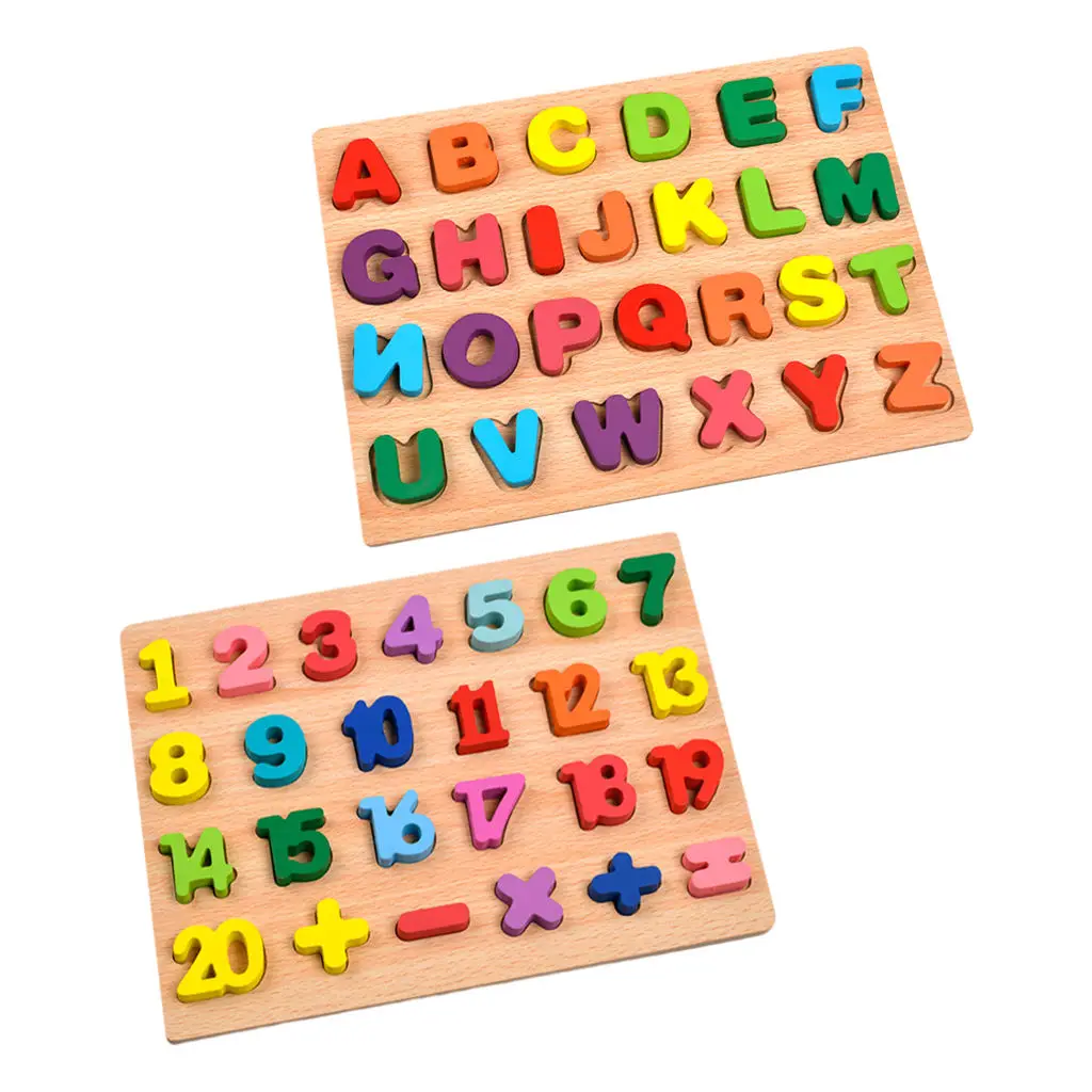 

Деревянная цветная доска-пазл, развивающая игрушка для раннего развития, цифры алфавита, развитие распознавания