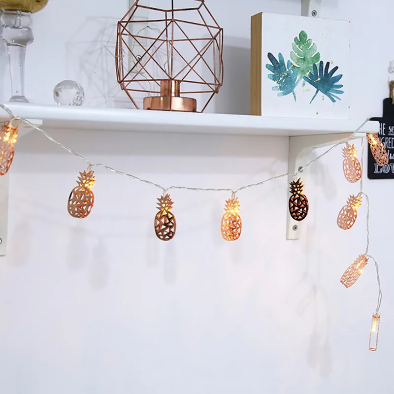 Ананас гирлянды батарея Мощность Железный Ananas светодиодный светильник