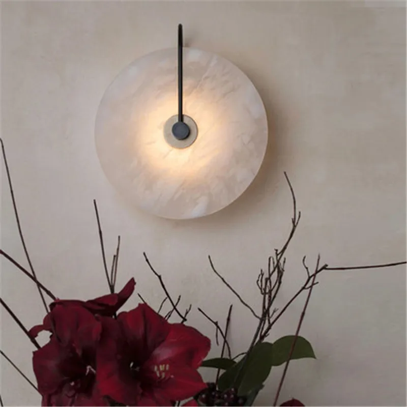 

modern vintage bed wall lamp crystal lampes suspendues stone led rope bedside living room dining room wall lamp