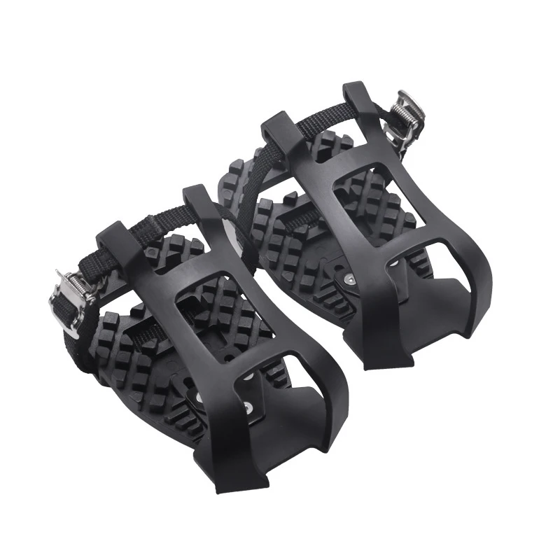 

1 Pair Bike Pedals Anti-Slip Bicycle Pedals Toe Cages with Adjustable Straps Toe Clips for Peloton Bike Road Bike Accessories