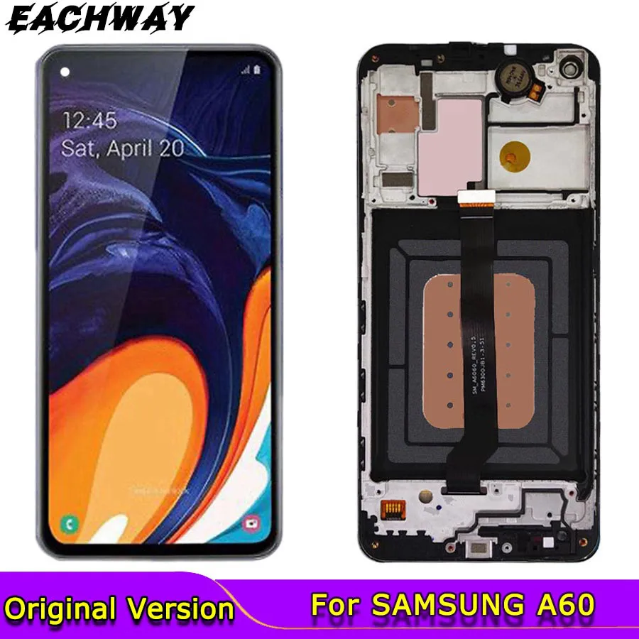 Оригинальный супер AMOLED ЖК-дисплей для SAMSUNG Galaxy A60 A606 дисплей сенсорный экран