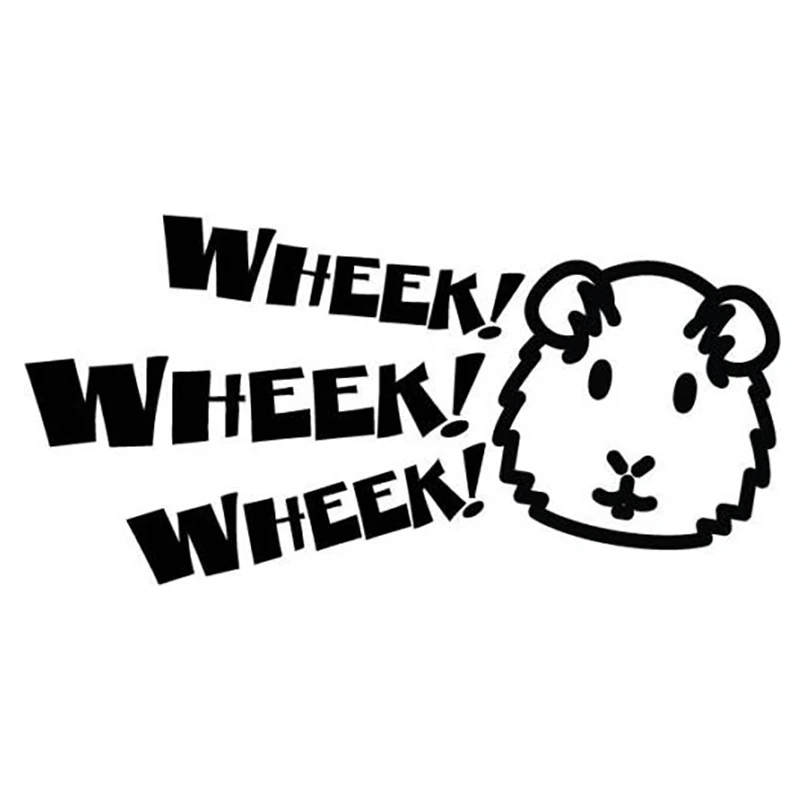 

Cartoon Car Sticker Guinea Pig Decal Cavy Wheek Wheek Piggy Decoration Accessories for Window Bumper Vinyl Decal,13cm*6cm