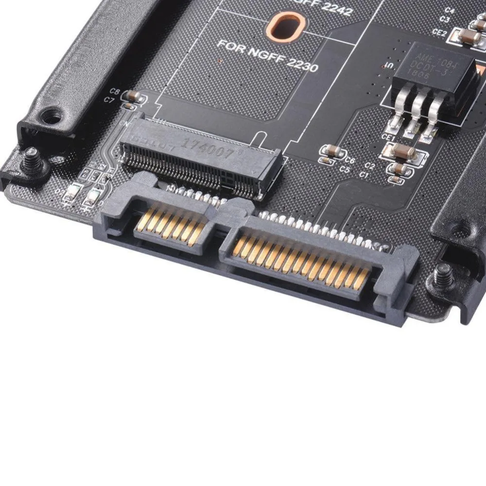 Металлический Чехол B+ M ключ M.2 NGFF SSD до 2,5 дюймов SATA 6 ГБ/сек. адаптер карта с корпусом разъем M2 адаптер NGFF с 5 винтами