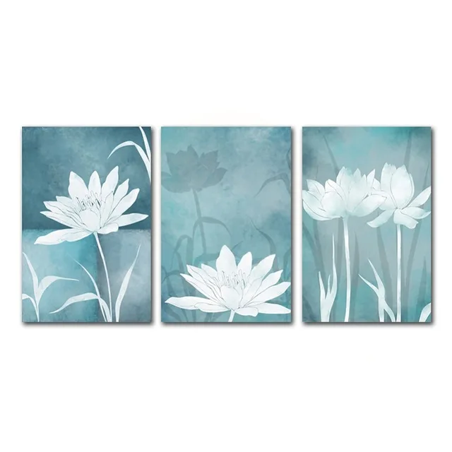 

Lotus Wall Art Poster And Prints Canvas Painting New Chinese Plain Simple Modern Home Decoration Modular Picture For Living Room