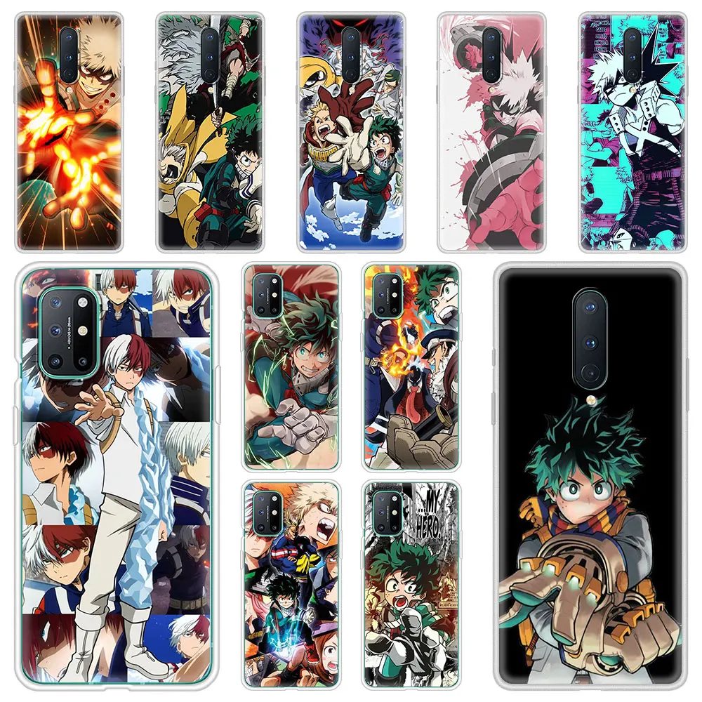 

My Hero Academia Anime Cases For OnePlus Nort 8 8T 7 7T Pro 5G Z Frosted Capas Soft Tpu Phone Coque One Plus 8Pro 7Pro Shell