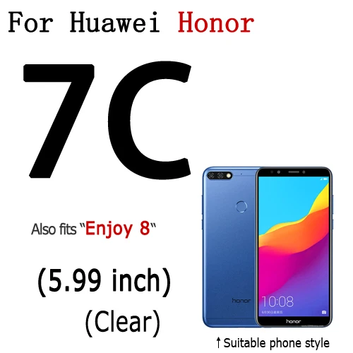 7C Для huawei Honor 7A 8A Pro 8S 8C 8X Max 7C 7s Чехол прозрачный мягкий гелевый ТПУ силиконовый чехол для телефона AUM-AL00/AL20/Dua-L22 - Цвет: 7C