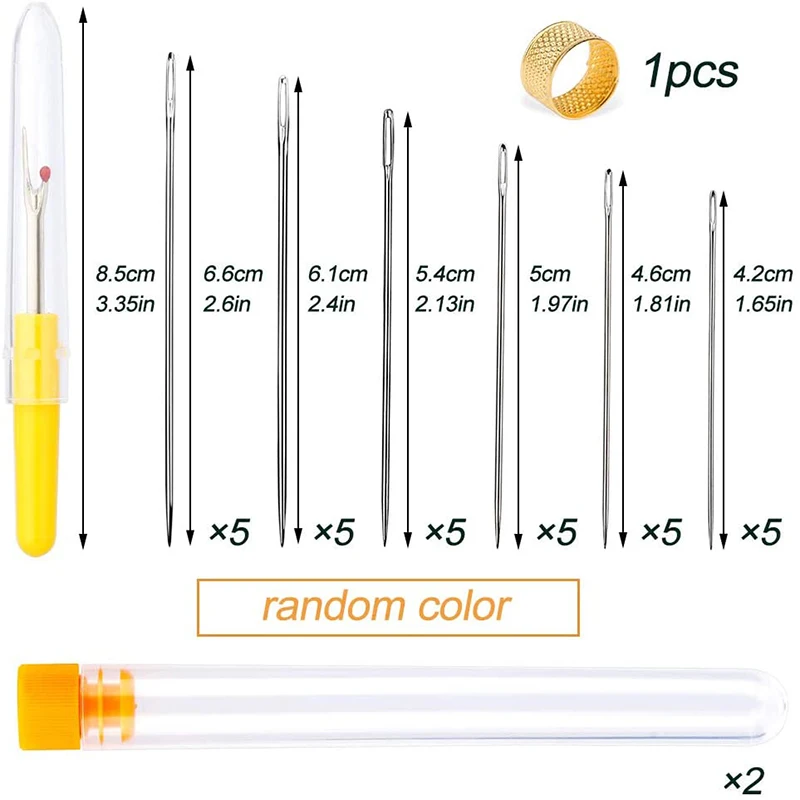 Dailylike 34 шт. большой глаз Швейные иглы вышивка крестом инструмент с иглой для