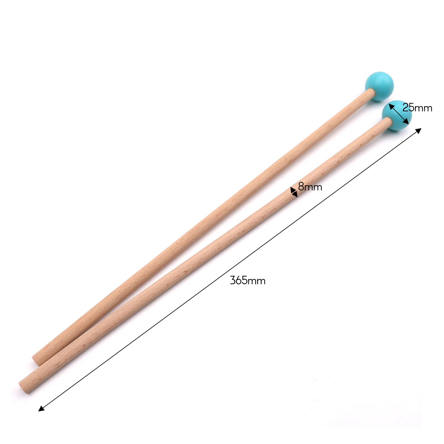 Pair of Marimba Mallets Percussion Sticks Xylophone Mallet Drumsticks For Instruments Parts -Light Soft |
