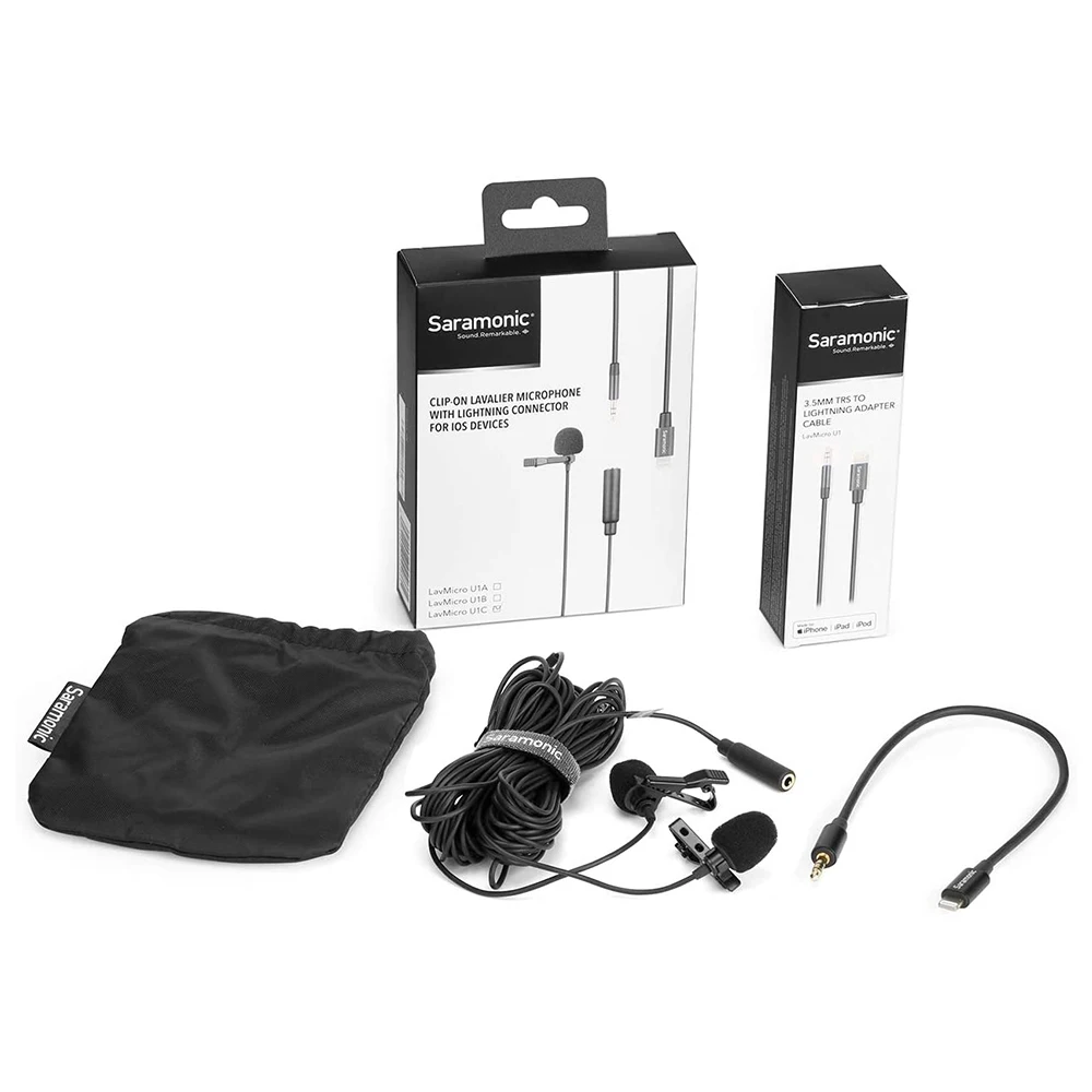 Микрофоны Saramonic LavMicro U1C цифровой петличный микрофон с двумя головками и лацканами