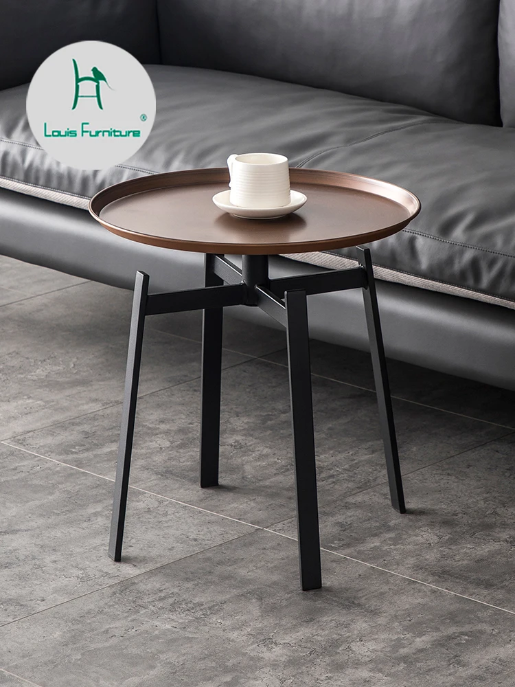 Модные журнальные столики Луи с металлическим краем несколько дизайнерских