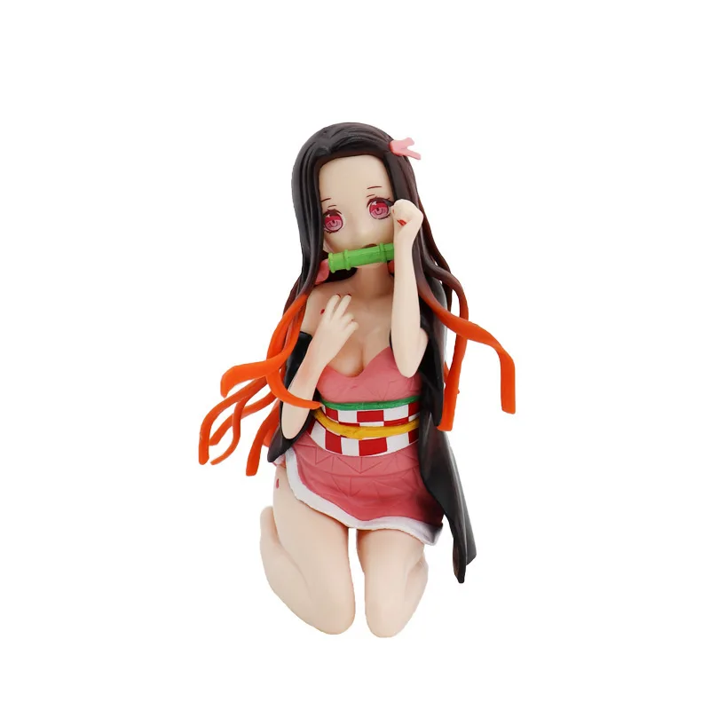 

Demon Slayer Kamado Nezuko Standing Sitting Anime Action Figure GK 11CM PVC Statue Collectible Exquisite Figma Toys For Children