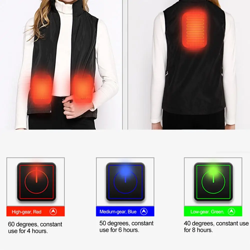 

Smart Thermostat Vest USB Charging Electric Heated Vest Female Winter New Warm Vest Well-Fitting Clothes Woman