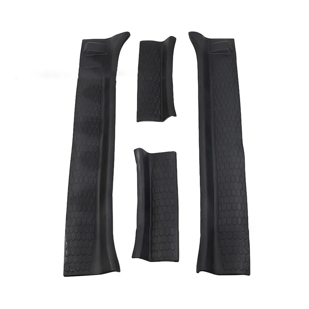 

Car Interior Door Entry Guards Guards Sills Decoration Rubber 2018 2019 2020 2021 2022 4PCS Accessories For Jeep Wrangler
