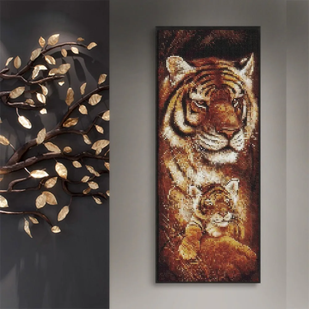EverShine Diamond Embroidery Animals Picture Of Rhinestones Big Painting Full Square Tiger Cross Stitch Mosaic | Дом и сад