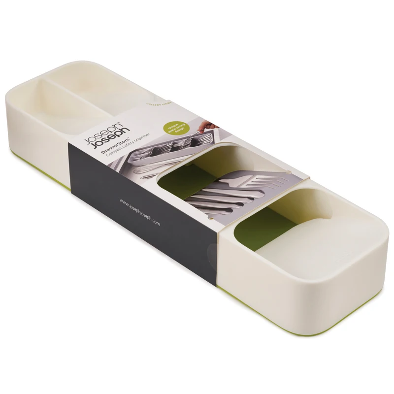 Tableware rack green Ящик Органайзер стеллаж выдвижной ящик для хранения держатель ножа упаковка для столовых приборов - Цвет: Tableware rack green