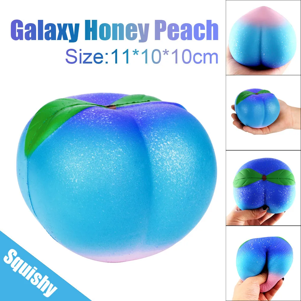 

11CM Galaxy Honey Peach Cream Scented Slow Rising Squeeze Strap Kids Toy